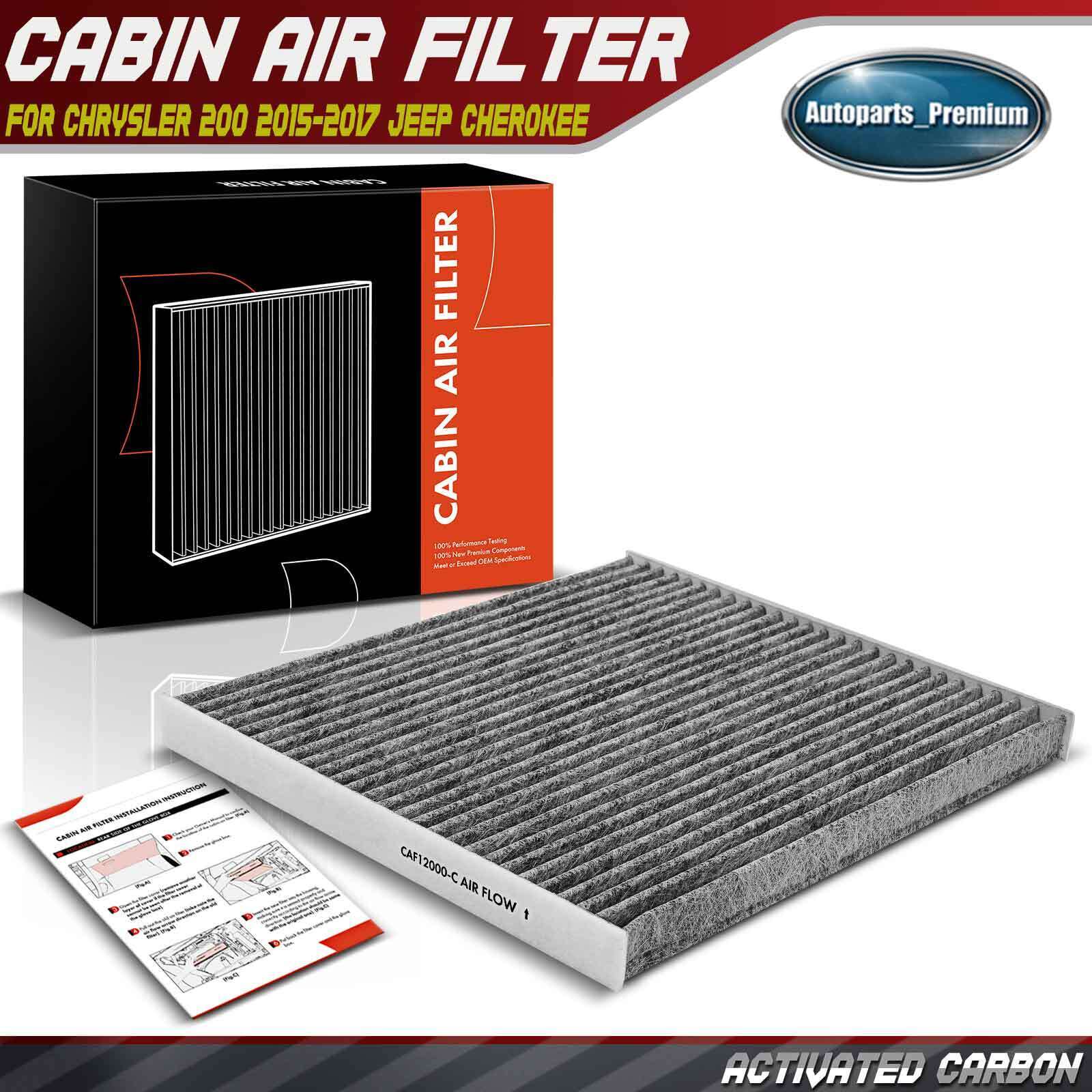 Activated Carbon Cabin Air Filter for Chrysler 200 2015-2017 Jeep Cherokee 14-18