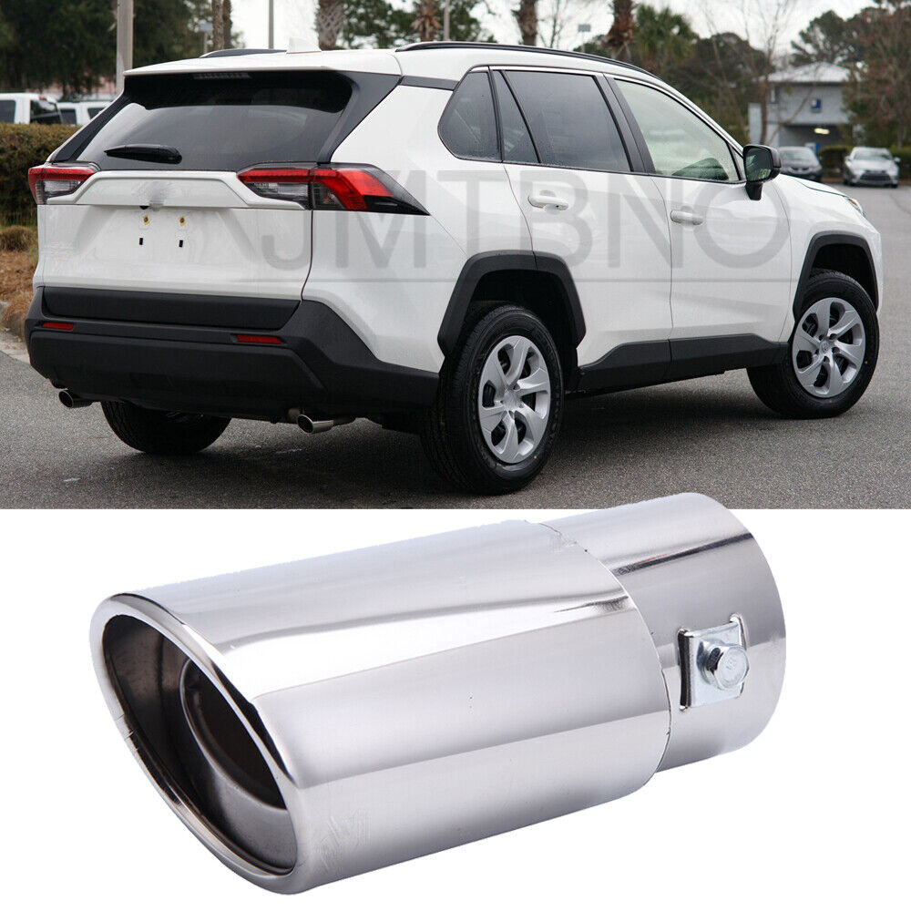 For Toyota Rav4 Car Rear Exhaust Pipe Tail Muffler Tip Round Stainless Steel