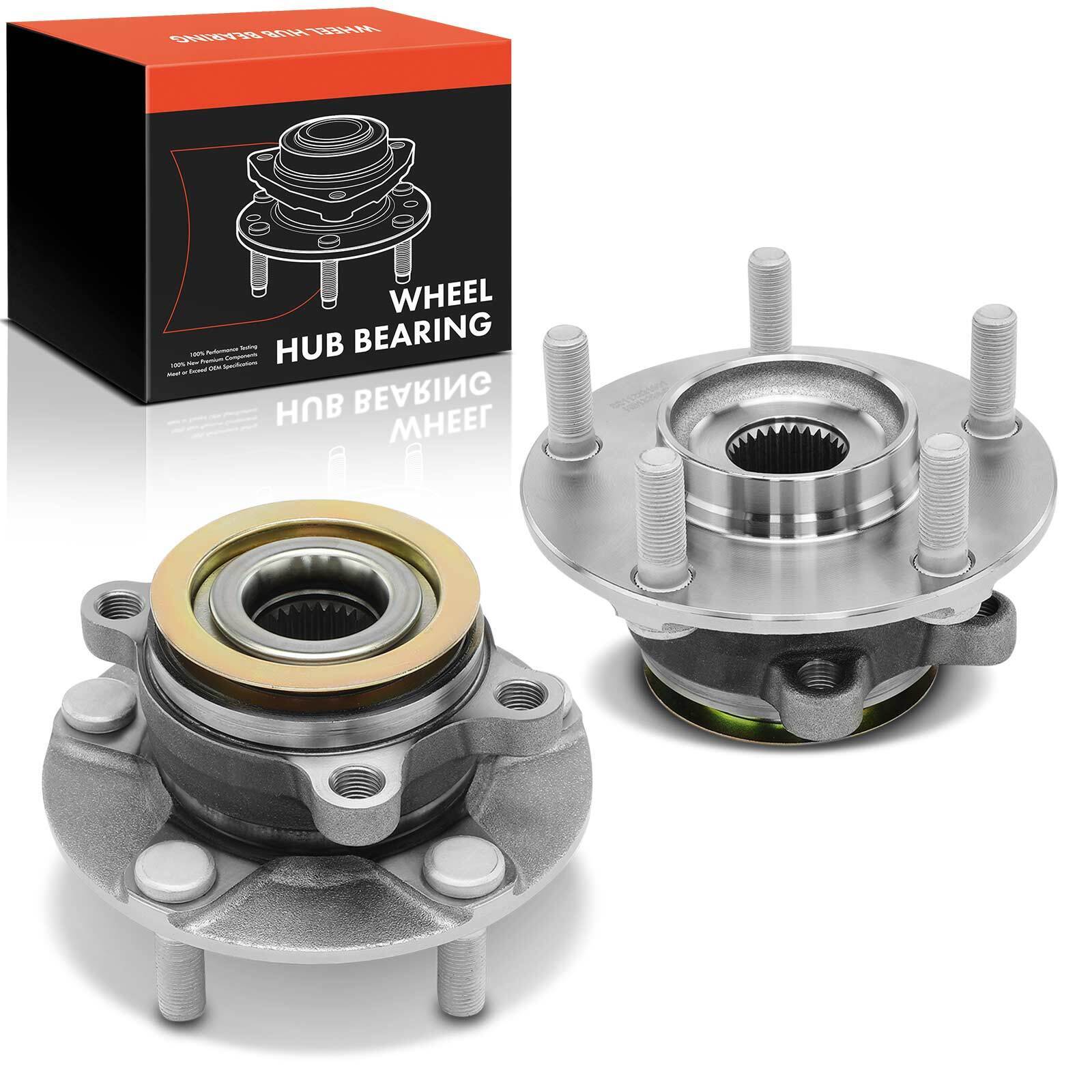2x Front LH & RH Wheel Hub Bearing Assembly for Nissan Rogue 2008-2013 Sentra