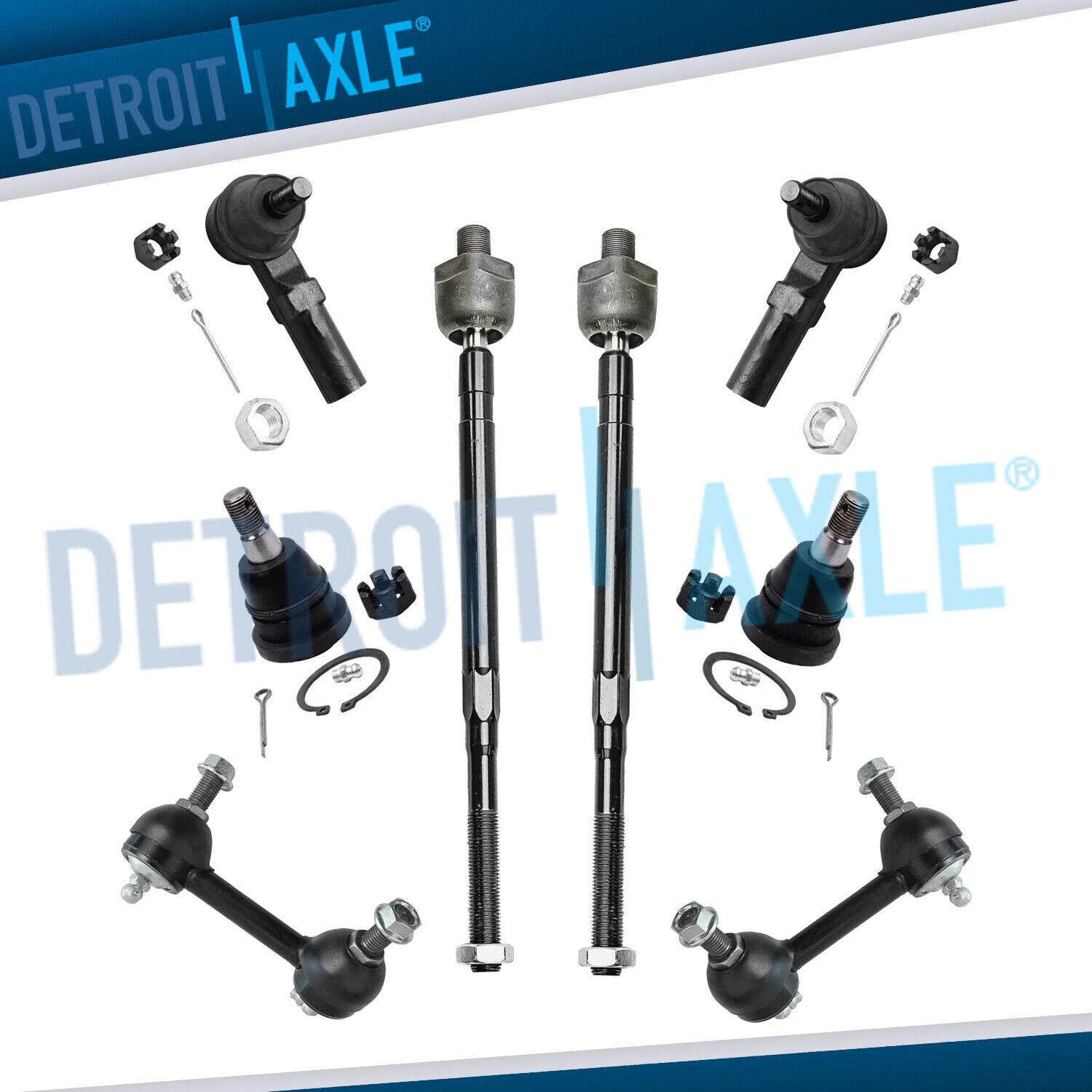 Inner Outer Tierods Sway Bar Link Ball Joints for Infiniti i30 i35 Nissan Maxima