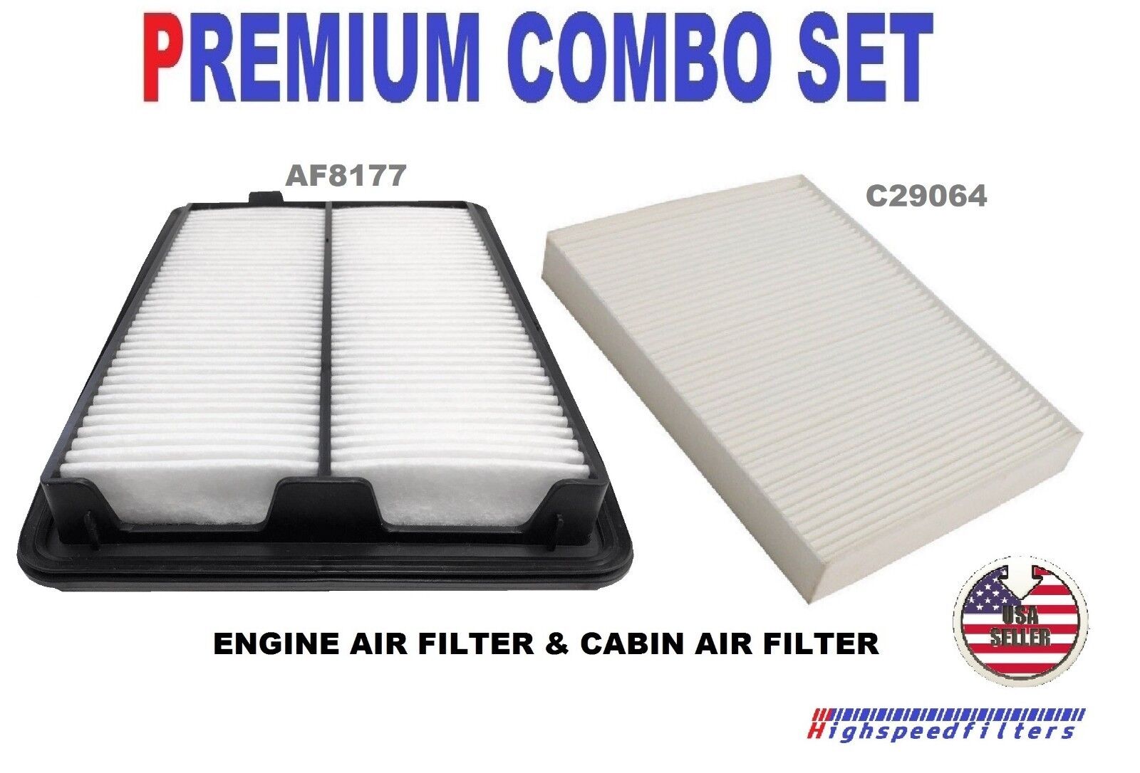 PREMIUM COMBO Air Filter SET For 2014 -2020 NISSAN Rogue & 2017-2022 Rogue SPORT