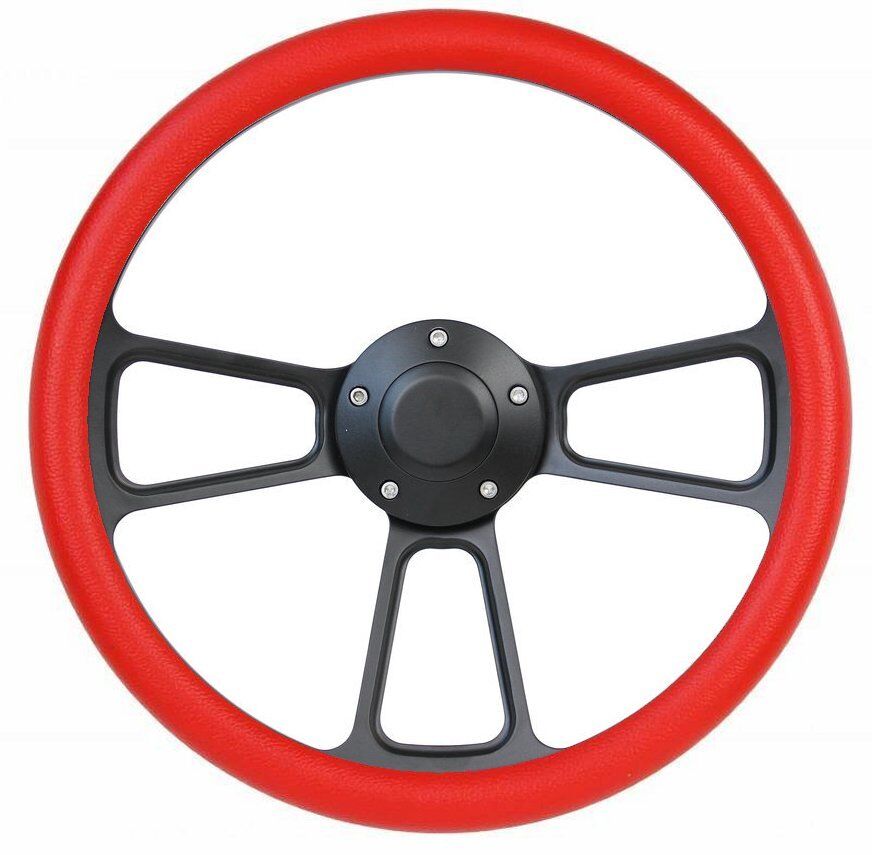 Volkswagen Karmann Ghia Bug VW 1960-1973 Red & Black Steering Wheel w/ Boss Kit
