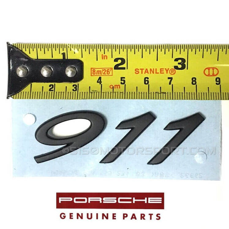 Genuine Porsche 911 Satin Black Emblem Script 991 Carrera 12-18+ 99155923103