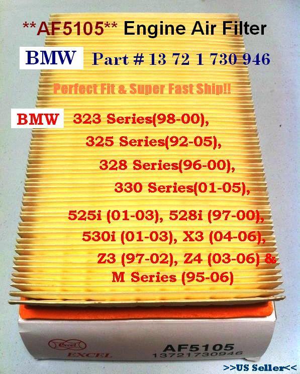 BMW Air Filter SUPER FAST SHIP^o^  323,325,328,330,525,528,530,X3,Z3,Z4
