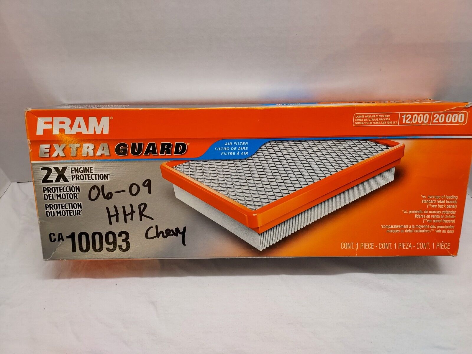 FRAM Extra Guard Air Filter, CA10093 for Select Chevrolet Vehicles