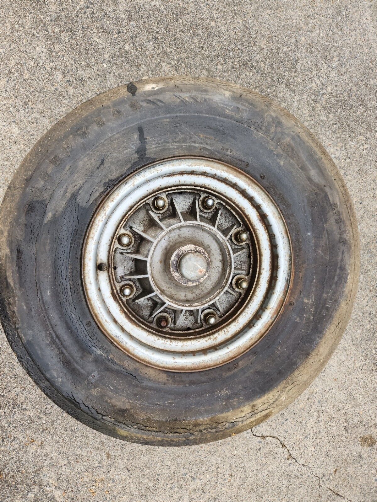 Pontiac Catalina Grand Prix  8 Lug Steel Wheel With Drum Dated 61