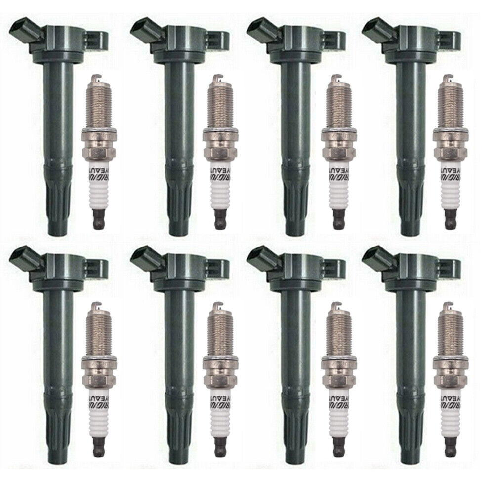 8X Ignition Coils + 8X Spark Plugs For Toyota Lexus LS460 LX570 GX460 LS600h V8