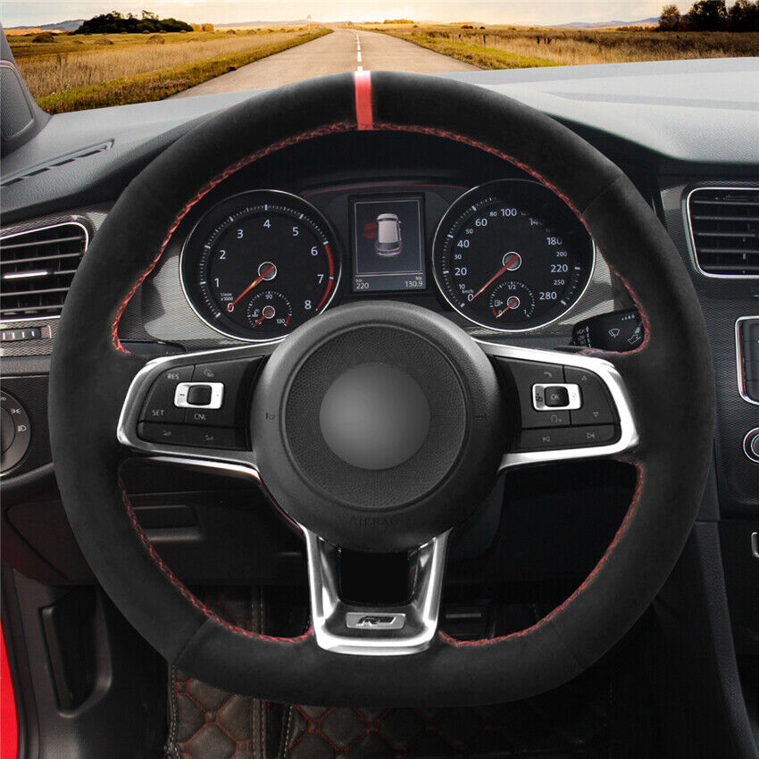 Car Steering Wheel Wrap for VW Golf 4 5 6 7 GTI R R32 MK5 Polo CCR-Line Scirocco