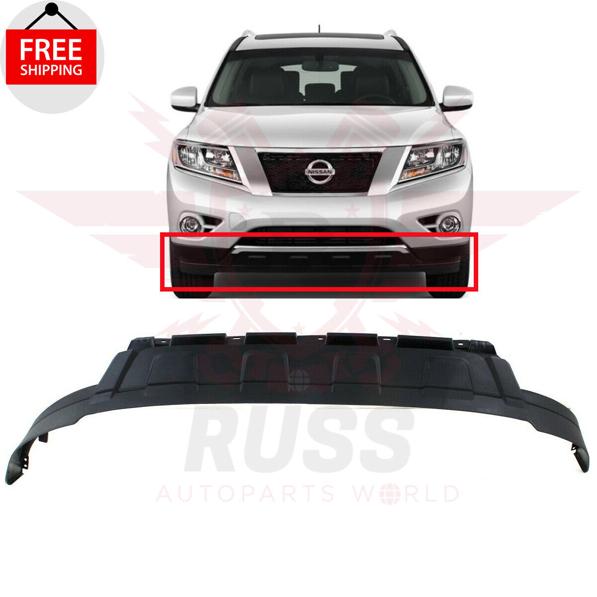 Textured For 2013-2016 Nissan Pathfinder Front Bumper Lower Spoiler NI1093104