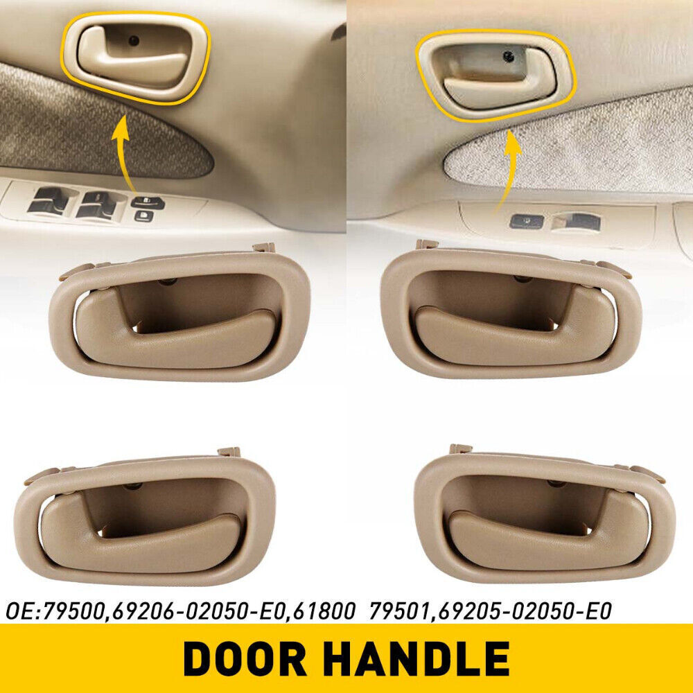 Interior Inner Inside Door Handles Beige 2 Left 2 Right For 98-02 Toyota Corolla