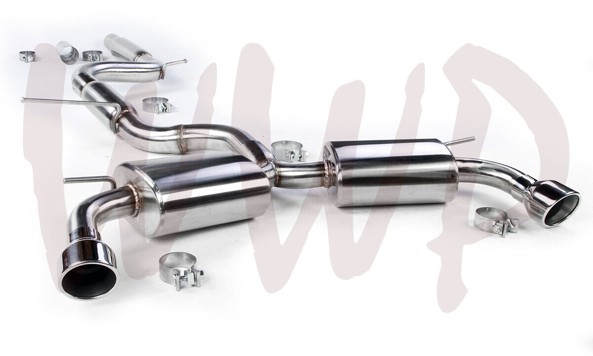 Stainless Dual CatBack Exhaust Mufflers System For 15-17 Volkswagen GTI 2.0T MK7