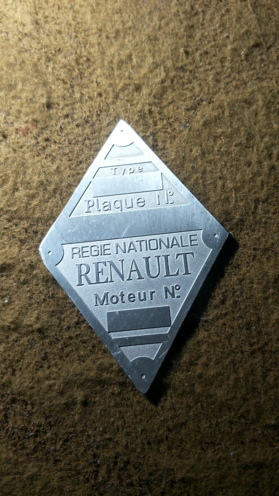 Typenschild Renault Schild Raute R4 4cv Goelette fregatte dauphine tag s54