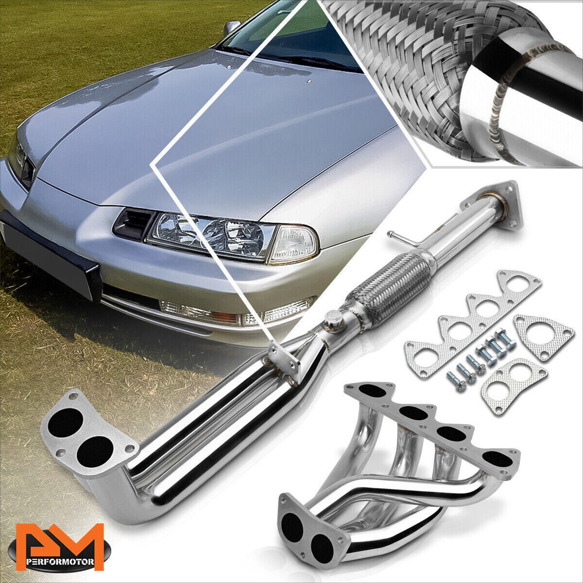 For 92-96 Honda Prelude VTEC 2.2L 4CYL Stainless Steel Exhaust Header Manifold