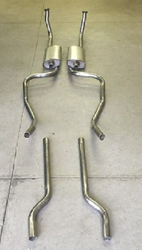 1956-57 FORD THUNDERBIRD T-BIRD DUAL EXHAUST STAINLESS STEEL WITHOUT RESONATORS