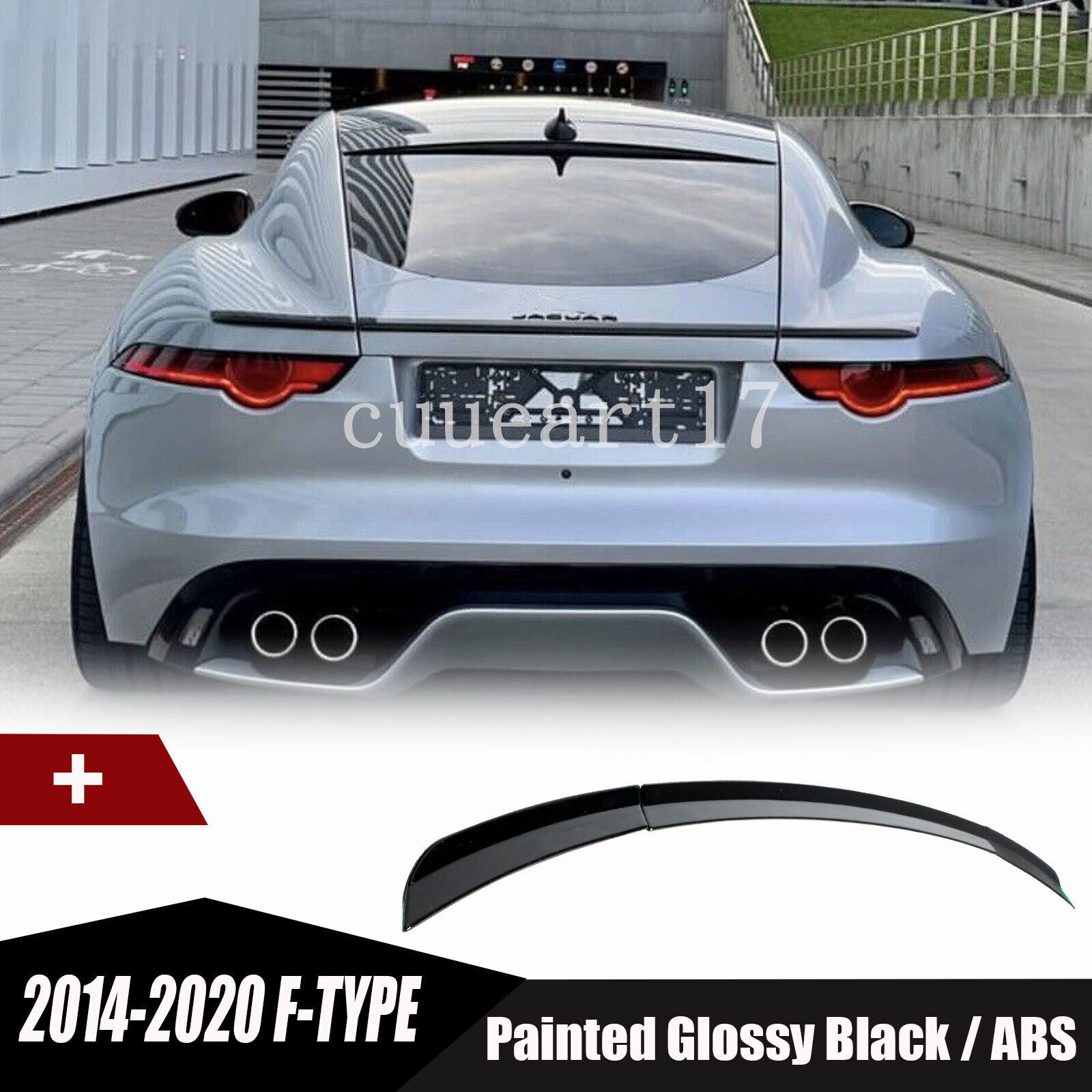 Fits 2014-2020 Jaguar F-Type Coupe F TYPE SVR 3-Pcs Duckbill Trunk Spoiler Wing