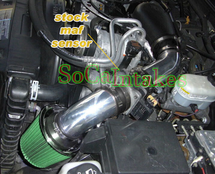 Black Green cold Air Intake System Kit&Filter For 1996-2005 Chevy Blazer 4.3L V6