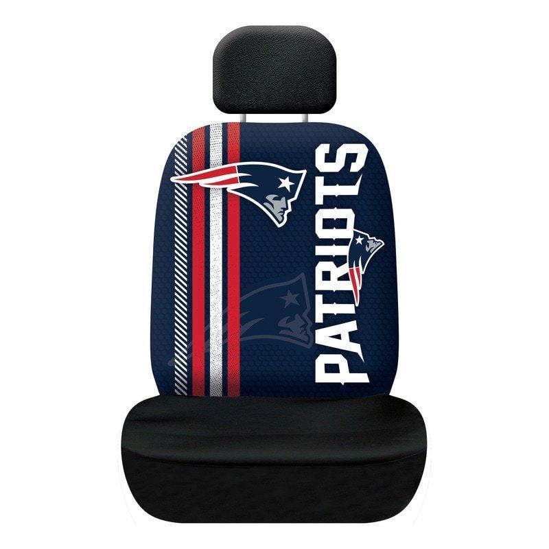 1 Pc Football New England Patriots Low Back Front Seat Cover Universal Fit