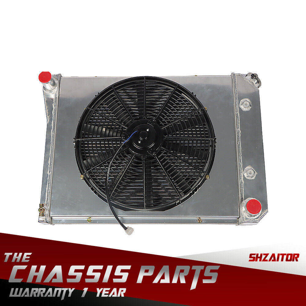 3 Row Radiator+Shroud Fan Thermostat Kit For Chevy Bel Air/Impala/Biscayne 71-73