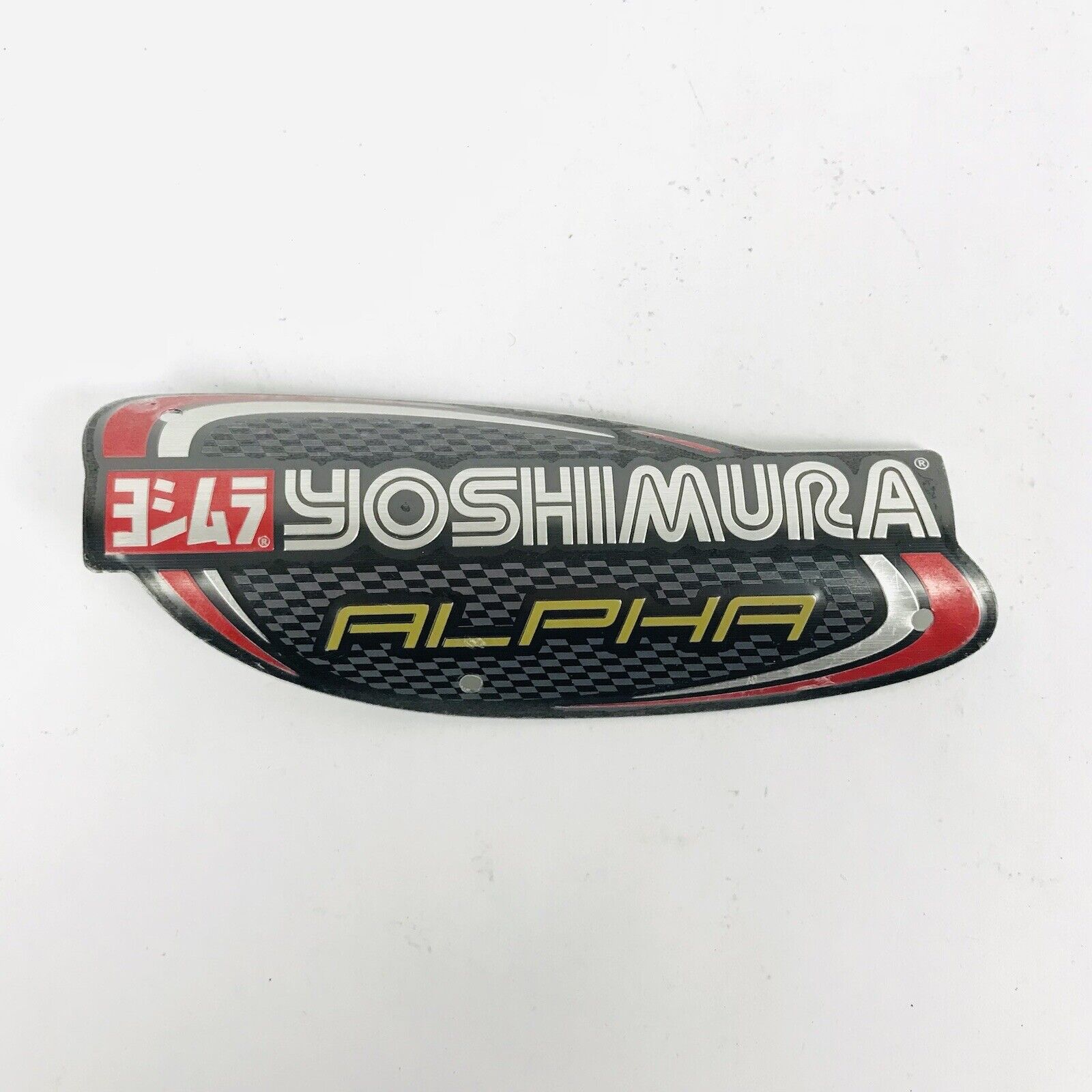 Yoshimura Alpha Exhaust Motorcycle Emblem Name Plate Nameplate