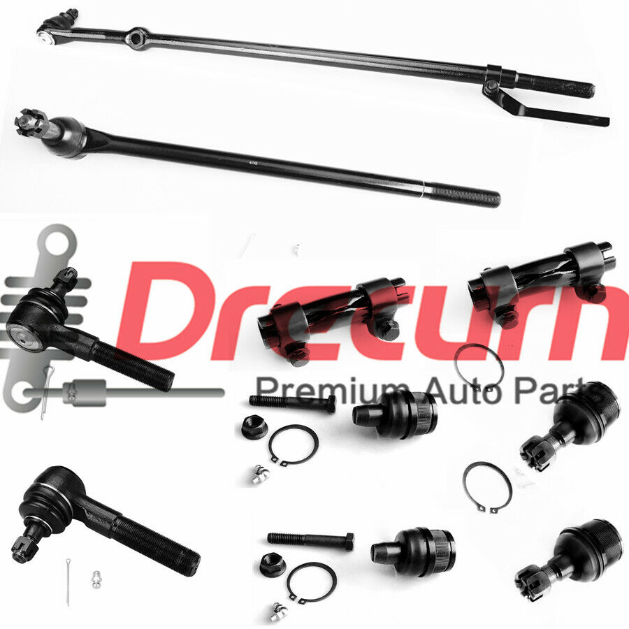 10Pcs Tie Rod & Ball Joint Kit For 1987-1997 Ford F250 , F350 2WD