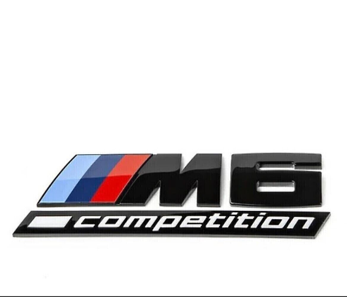Gloss Black Style for M6 Competition Badge Rear Trunk Emblem Tailgate Sticker