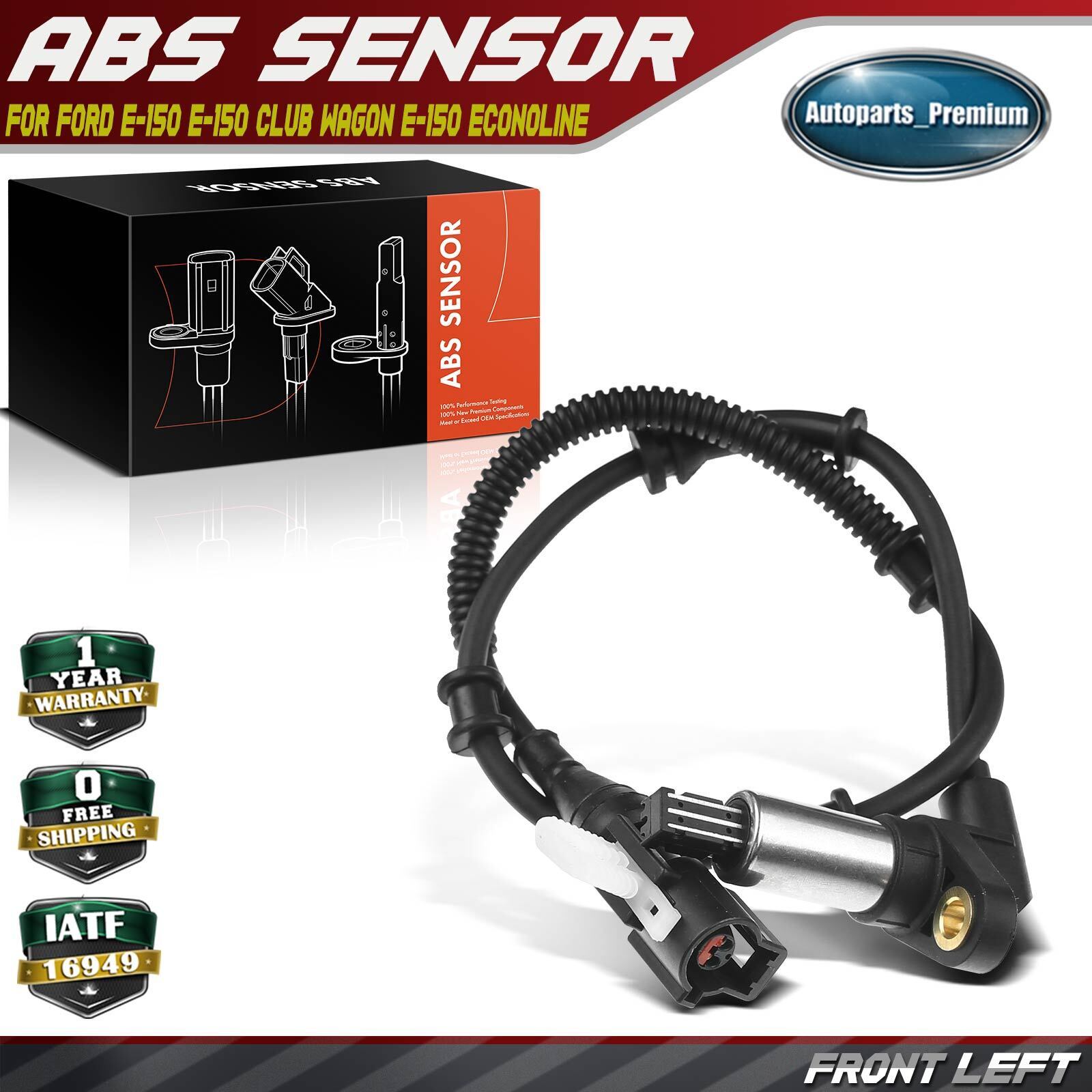 ABS Wheel Speed Sensor for Ford E-150 E-150 Club Wagon 6C2Z2C204AB Front Left