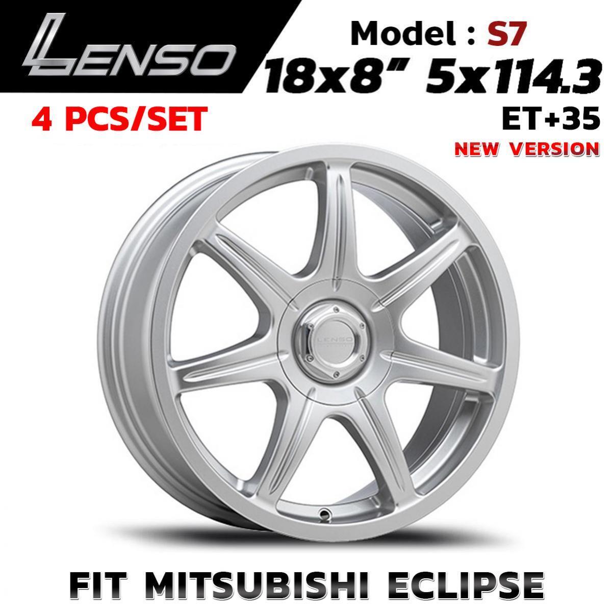 Lenso Wheel S7 18x8 PCD 5x114.3 New Version ET+35 Fits 95 Mitsubishi Eclipse 