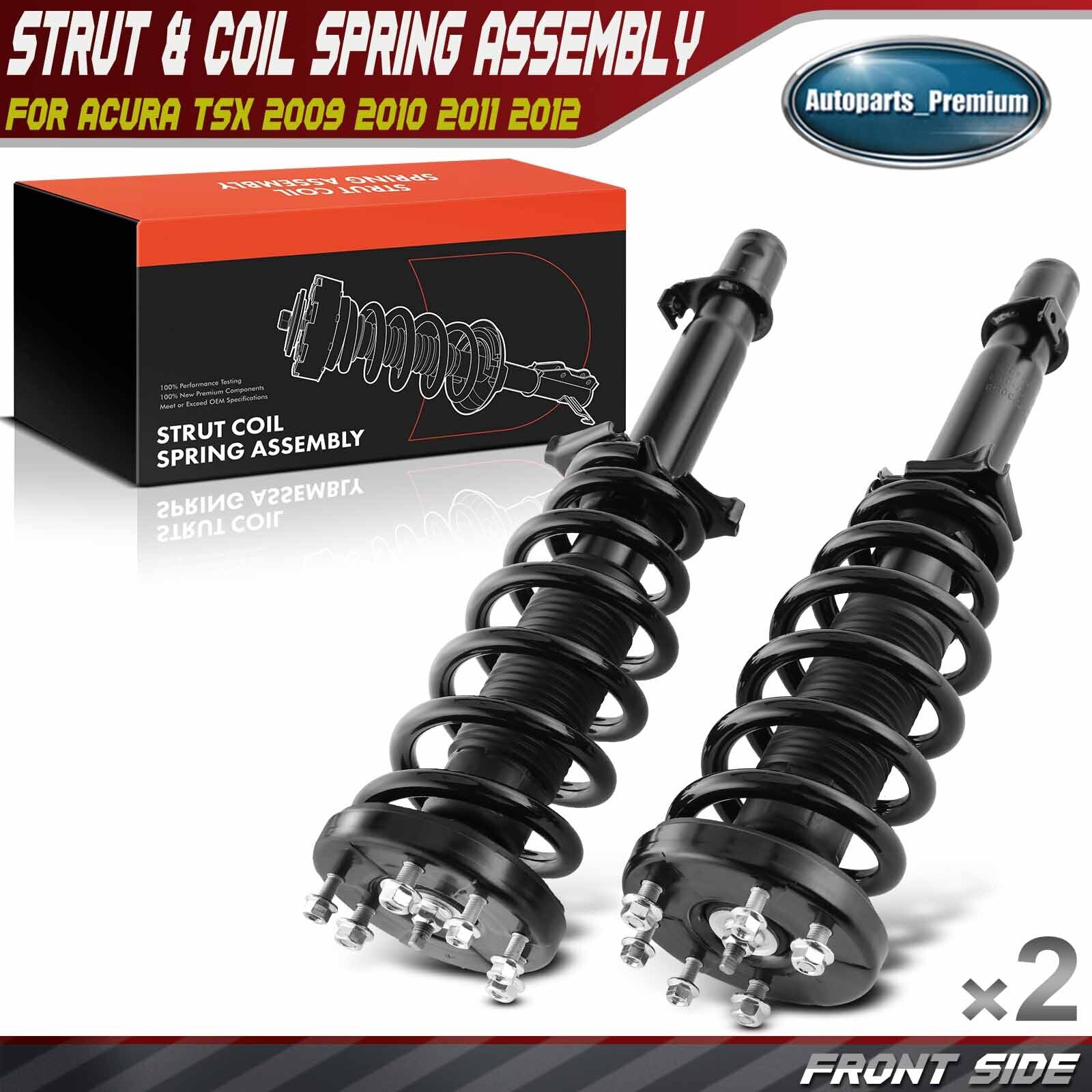 2x Front Left & Right Complete Strut & Coil Spring Assembly for Acura TSX 09-12