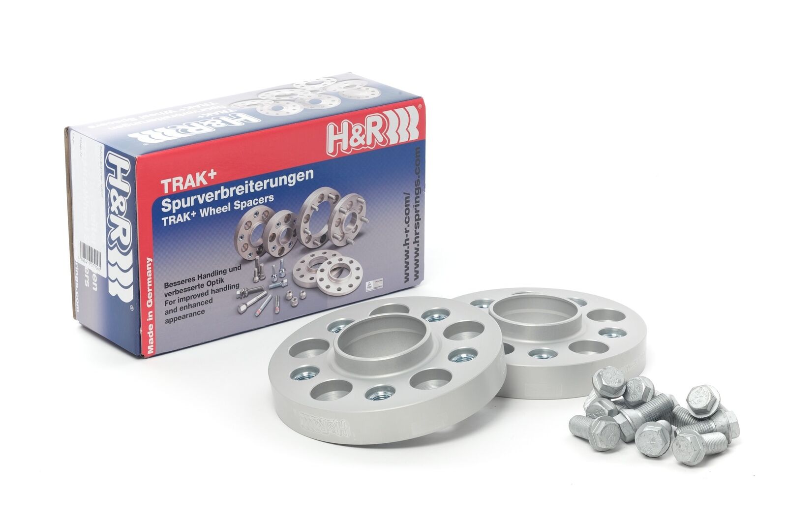 H&R 25mm Silver Bolt On Wheel Spacers for 1992-1998 BMW 328is