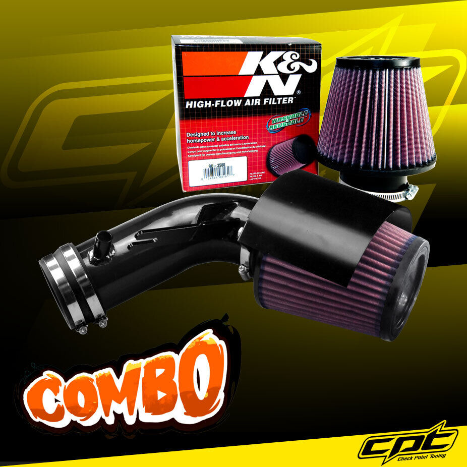 For 09-14 Maxima 3.5L V6 Black Cold Air Intake + K&N Air Filter