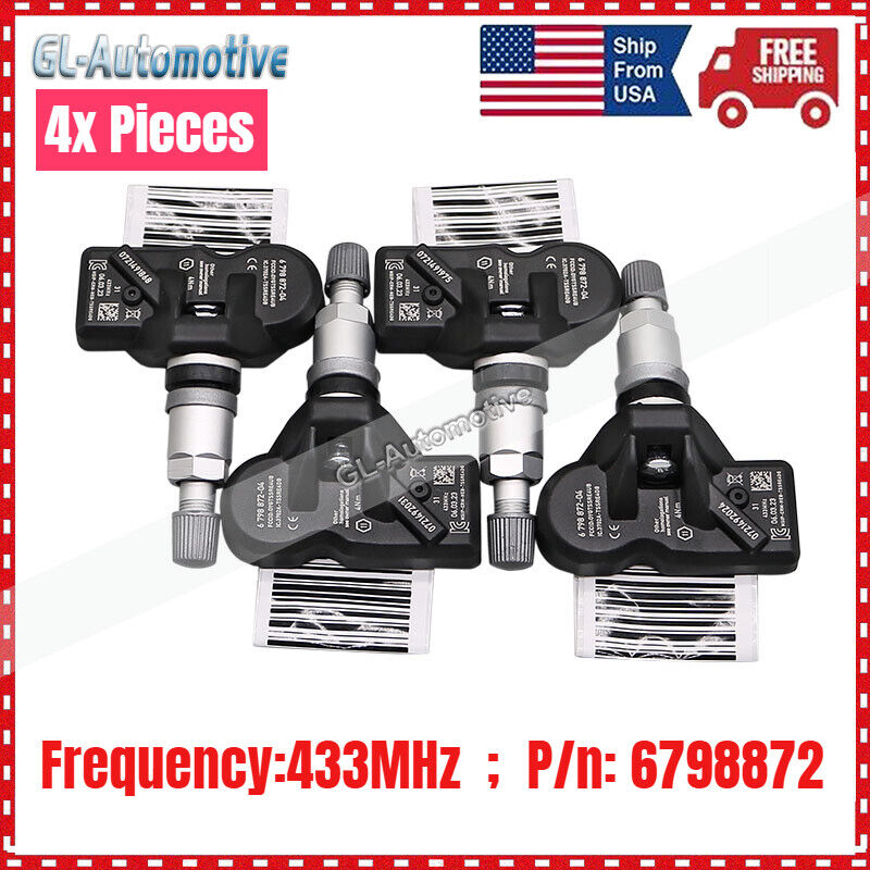 4x TPMS 6798872 TIRE PRESSURE SENSOR For BMW 2 3 4 5 6 7 Series X1 Z4 Mini