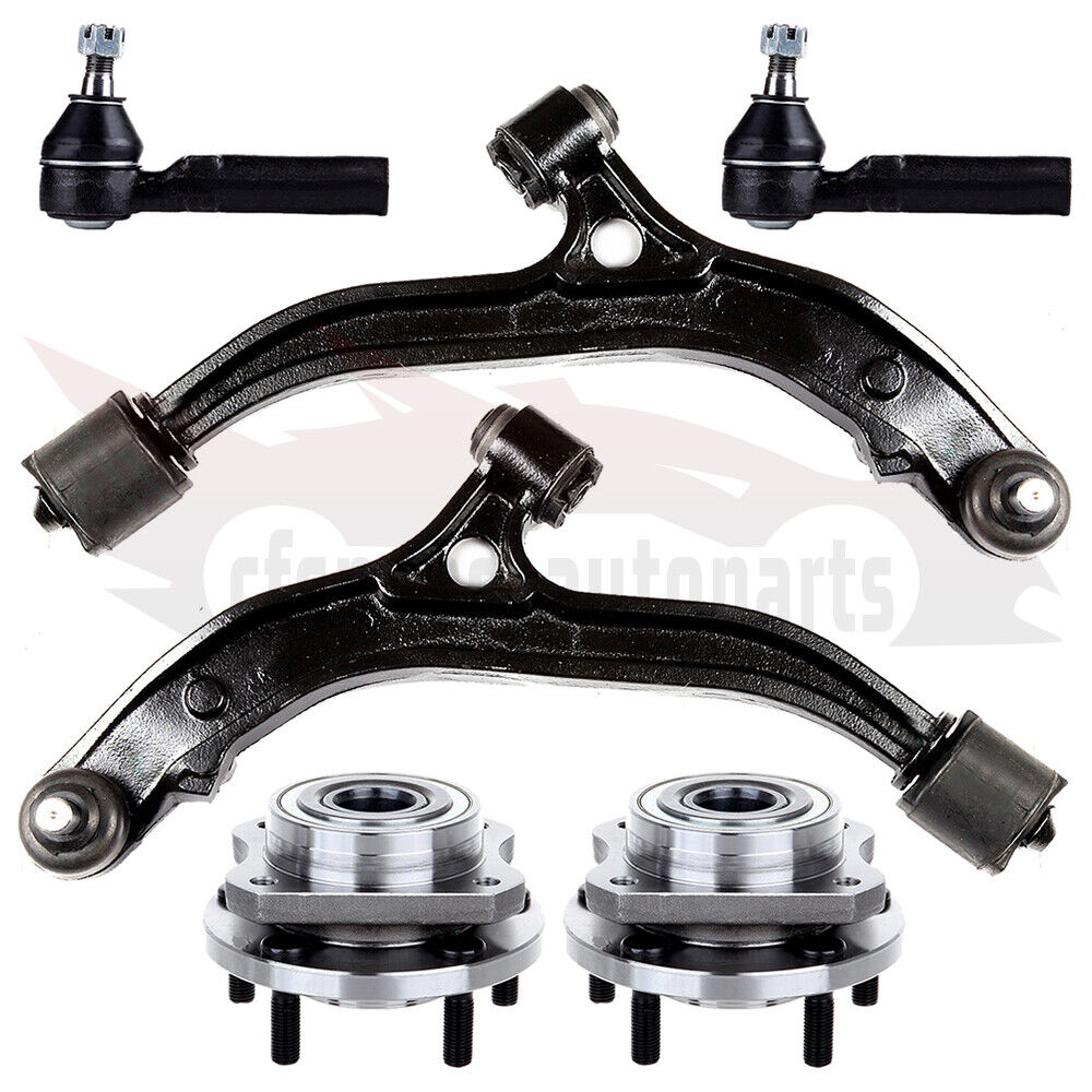 6PCS Front Wheel Bearing Lower Control Arm Kit Fits 96-00 Plymouth Grand Voyager