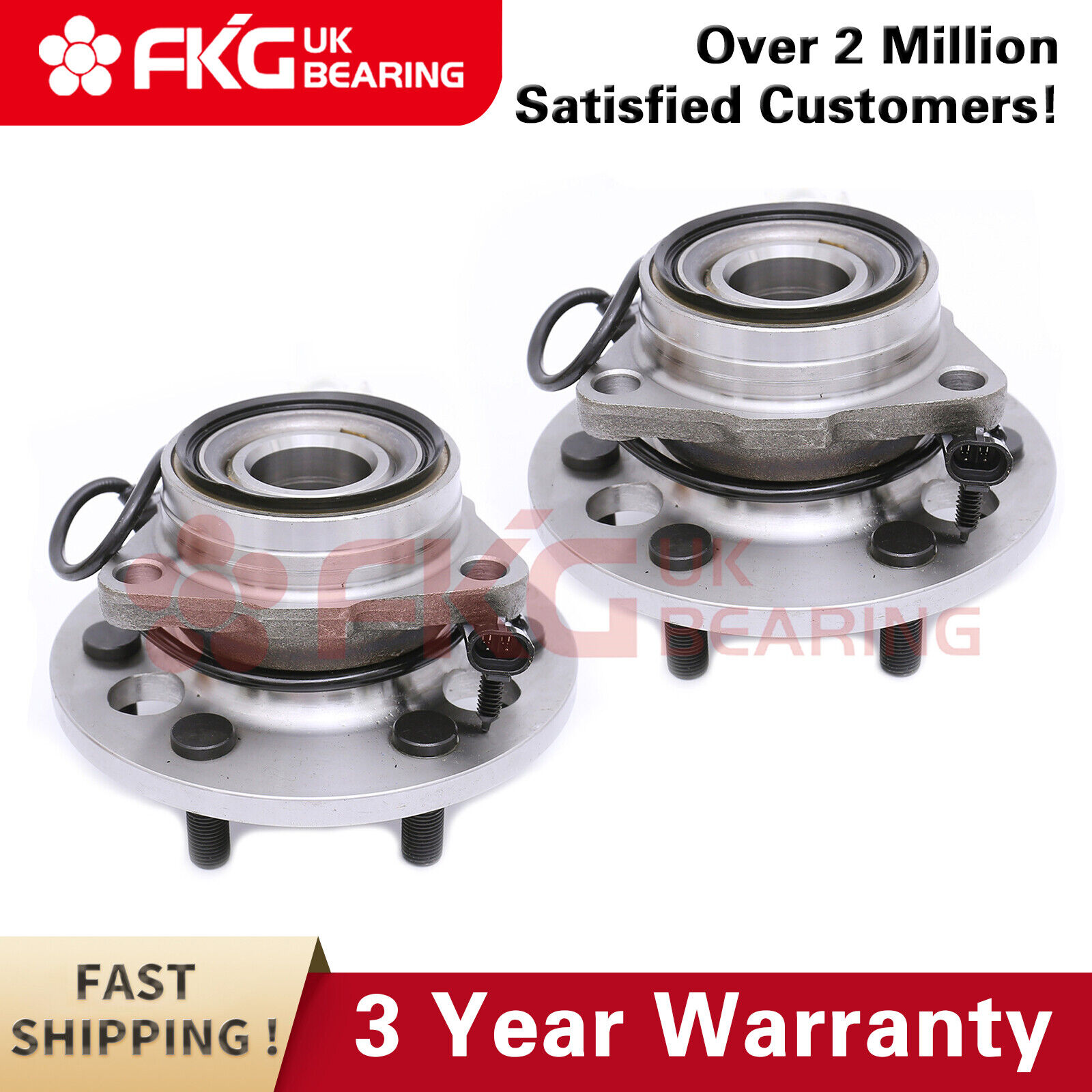 Pair (2) Front Wheel Hub Bearing for Chevy K1500 Pickup Tahoe w/ ABS 4WD 515024