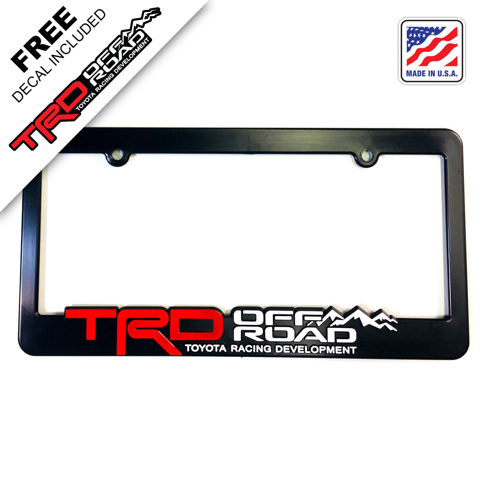 TRD-OFF-ROAD-License-Plate-Frames-Toyota-Racing-Development-Tacoma-Tundra-4Runne