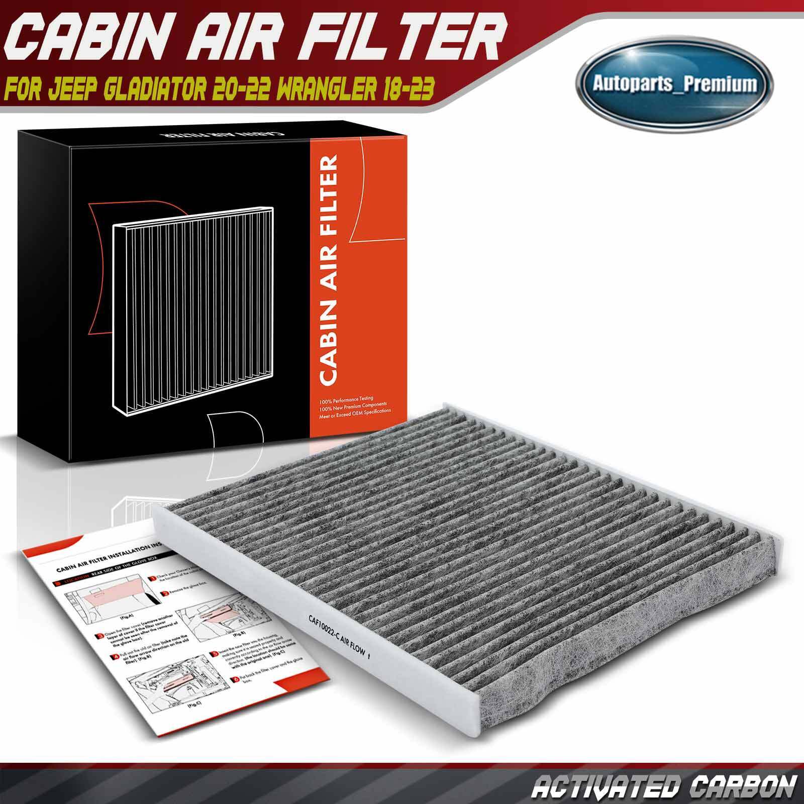 New Carbon Cabin Air Filter for Jeep Gladiator 2020 2021 2022 Wrangler 2018-2023