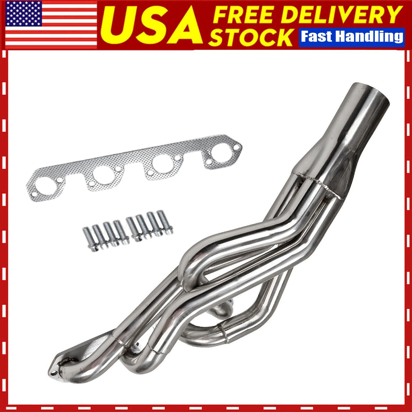 Stainless Steel Manifold Headers Fits for 74-80 Ford Pinto 82-92 Ranger 2.3L Pro