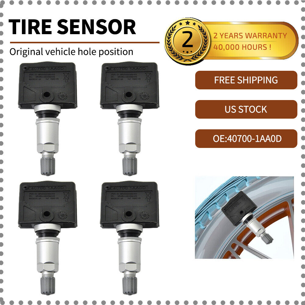 Kit(4) TPMS Tire Pressure Sensor For Infiniti M35/M45/Nissan Altima 40700-1AA0D