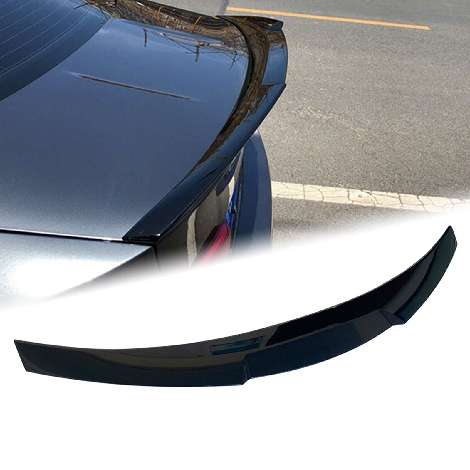 Rear Spoiler Trunk Wing For 07-13 BMW E92 Coupe 335i 328i M4 Style Gloss Black
