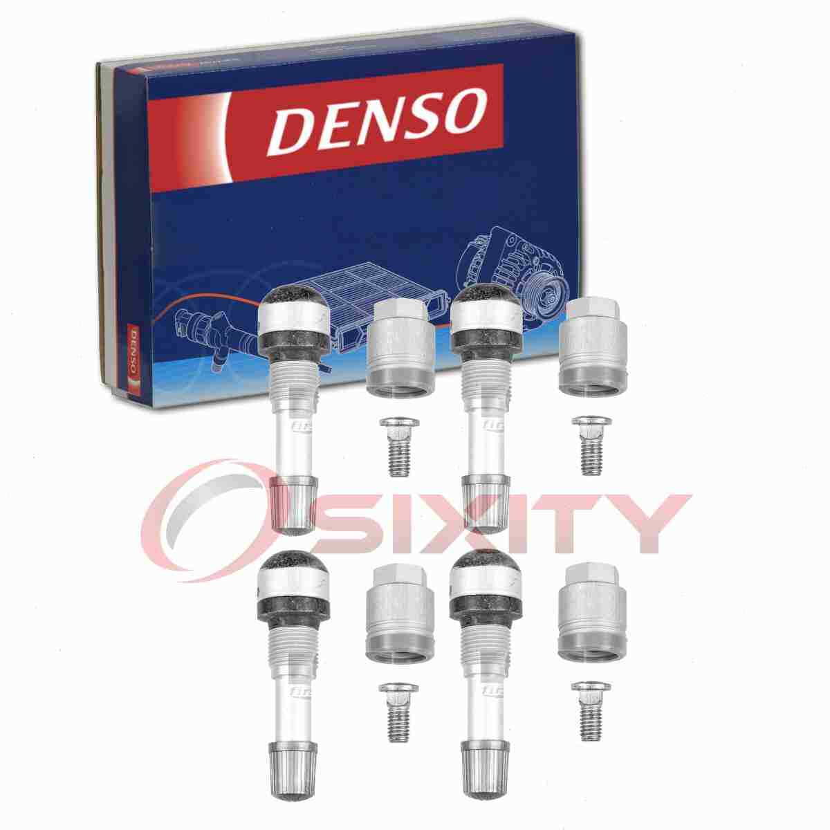 4 pc Denso TPMS Sensor Service Kits for 2014 BMW 535d Tire Pressure rl