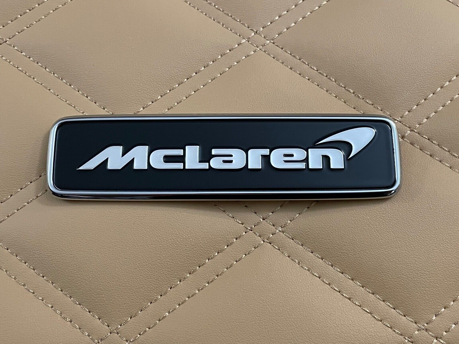 McLaren 570S 570GT 600LT 720S Front Hood Emblem Badge Black and Chrome OEM 
