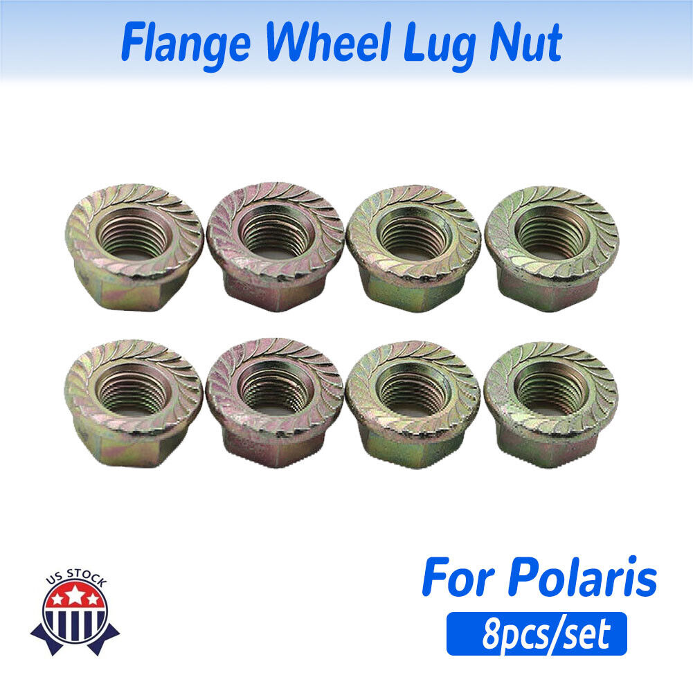 8PCS Flange Wheel Lug Nut  #7542459 For Polaris Ranger 400 500 570 700 800 US