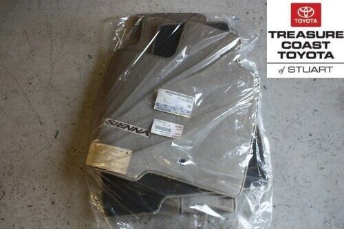 NEW OEM TOYOTA SIENNA 04-10 TAN (TAUPE) FLOOR MATS AND CLIPS 7 PASSENGER MODELS