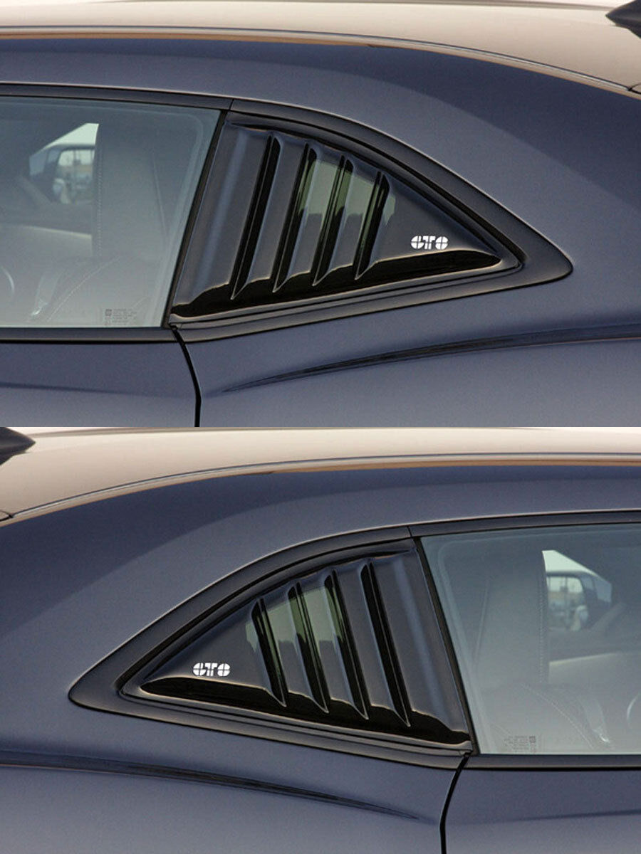 Fits 10-15 Camaro GTS Smoke Acrylic Quarter 1/4 Window Louvers Covers Pr GT4172S