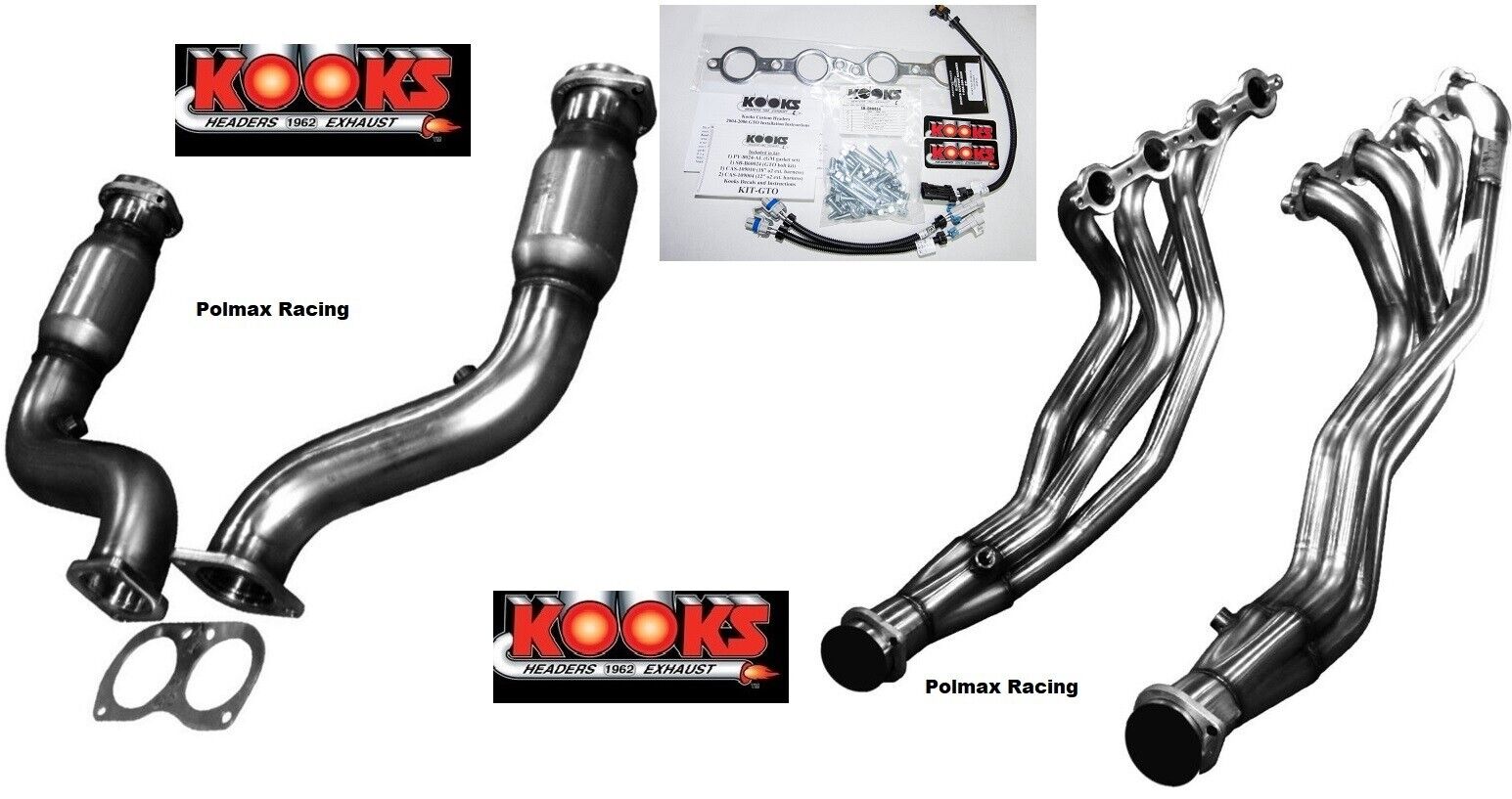 Kooks 1-7/8\'\' SS headers / catted mid pipes kit for 2005-06 Pontiac GTO LS2 6.0