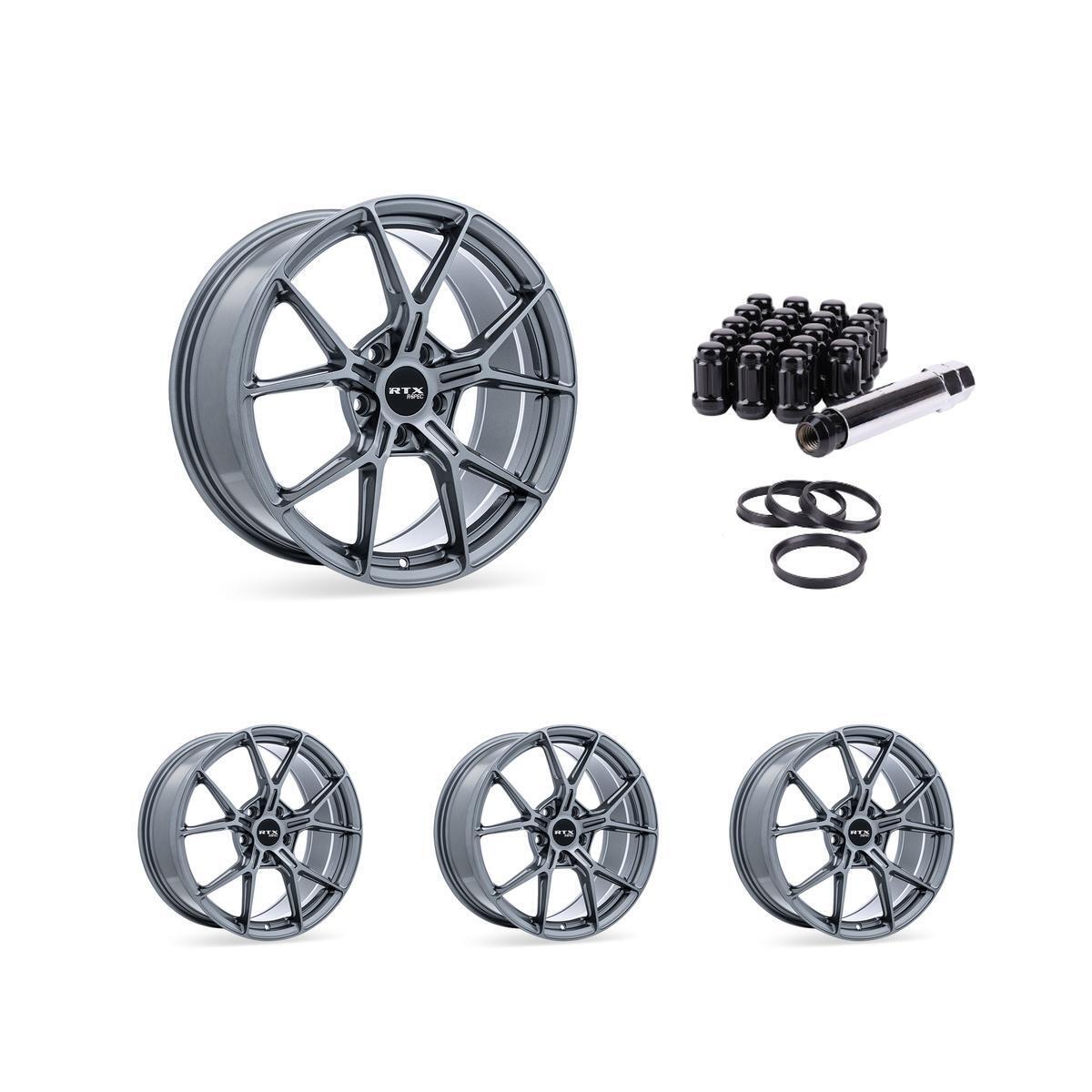 Wheel Rims Set with Black Lug Nuts Kit for 22-24 Lexus NX250 P921527 19 inch
