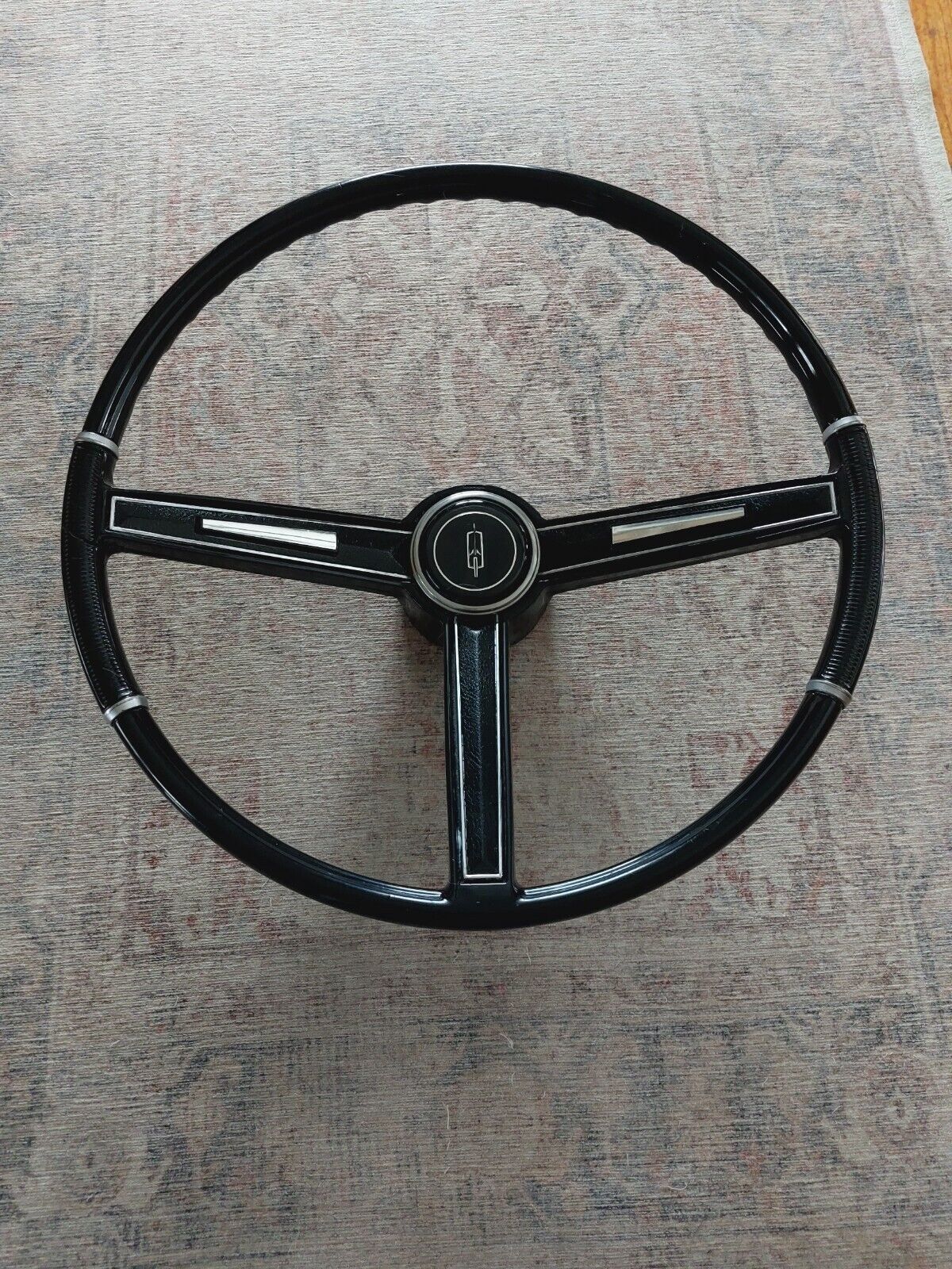1967 Cutlass 442 Black Deluxe N30 Steering Wheel Oldsmobile Nice Original  GM