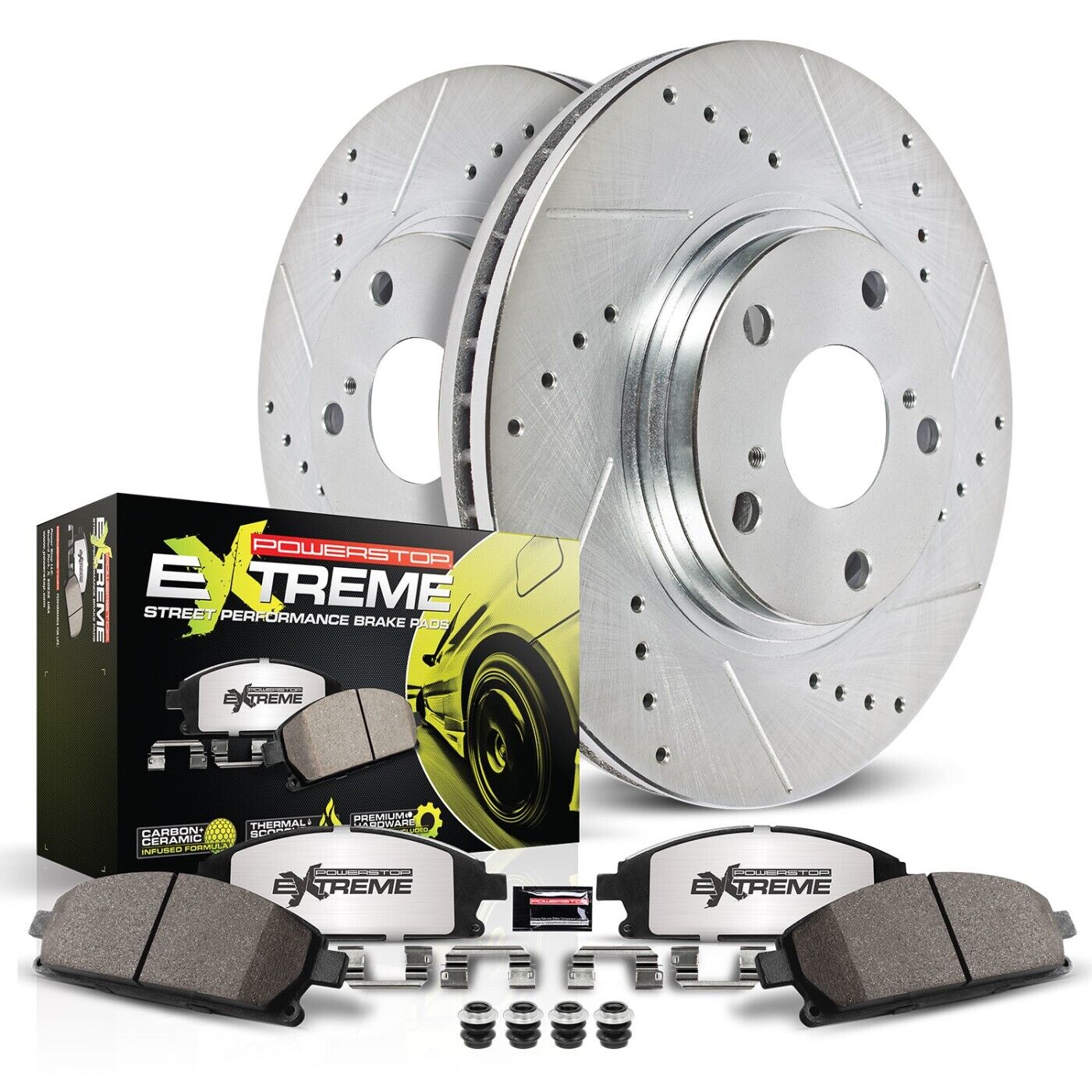 Powerstop K2908-26 Brake Discs And Pad Kit 2-Wheel Set Front for Chevy Olds