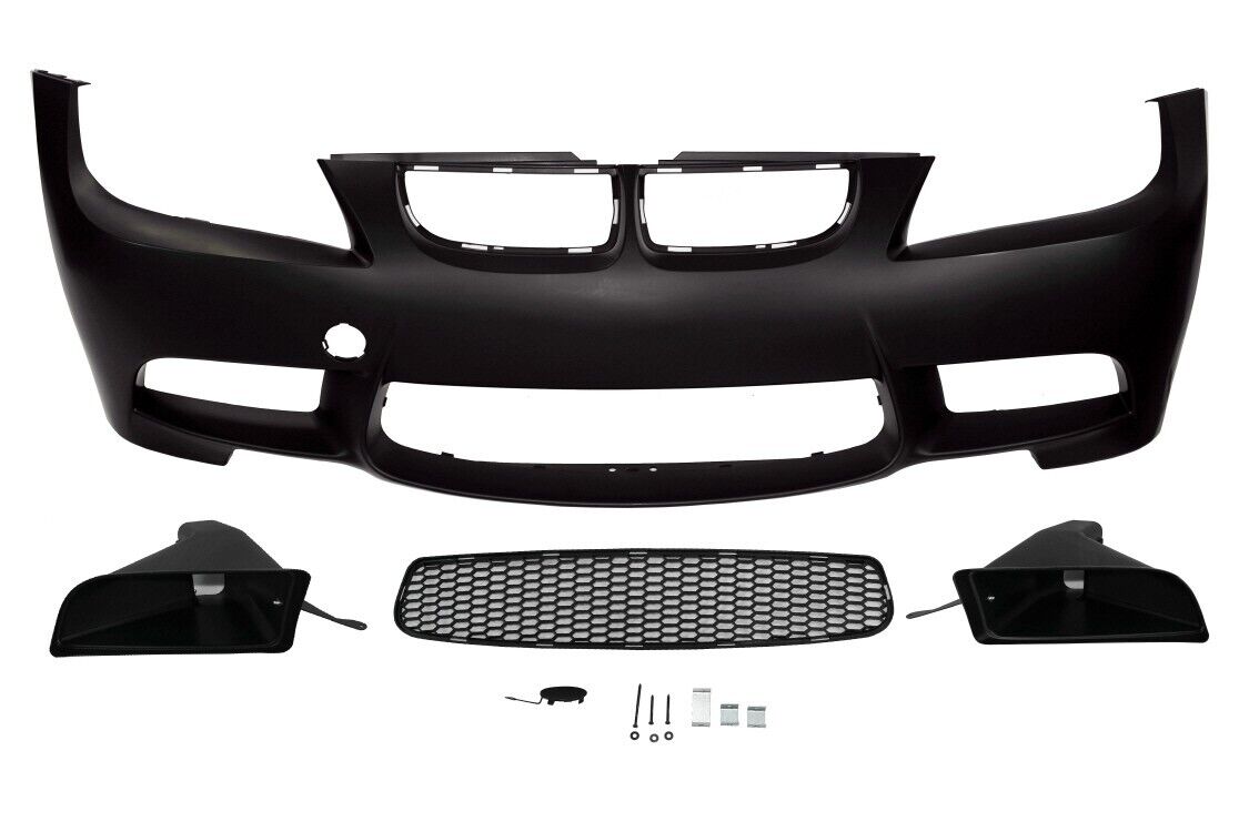 For BMW 06-08 Pre-LCI E90 3 Series, M3 Style Front Bumper w/o PDC w/ Air Duct
