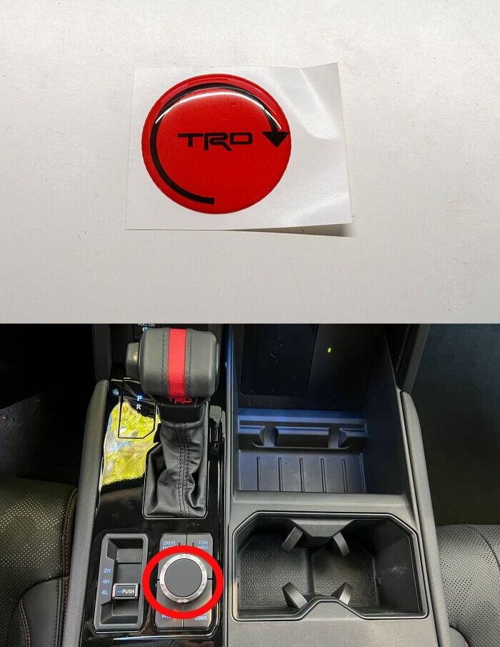 Toyota Tundra 2022 ECO NORMAL SPORT DRIVE MODE RED BUTTON 3D OVERLAY DECAL DOMED