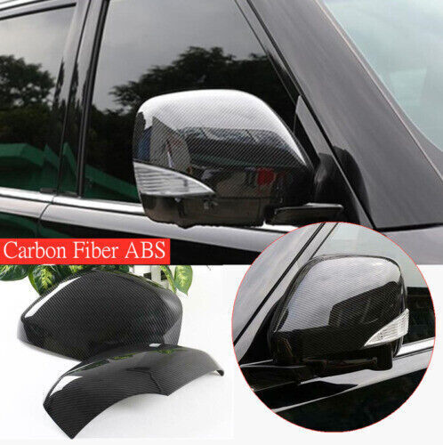 Pair ABS Carbon Fiber Rear Mirror Cover For Infiniti QX56 QX80 4-Door 2011-2023
